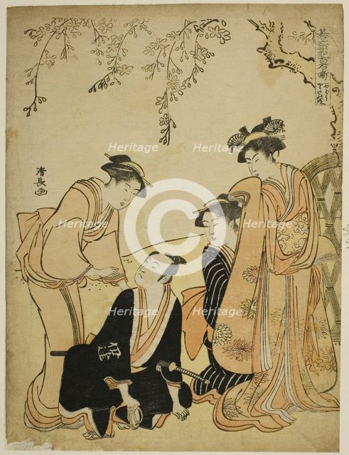 Scene at the Ishido Mansion (Ishido yakata no dan), from the series "Go Taiheiki Shiraishi..., 1785. Creator: Torii Kiyonaga.
