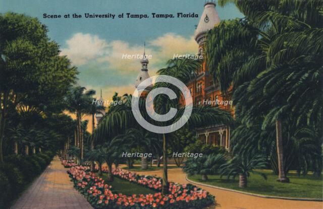 'Scene at the University of Tampa, Tampa, Florida', c1940s. Artist: Unknown.