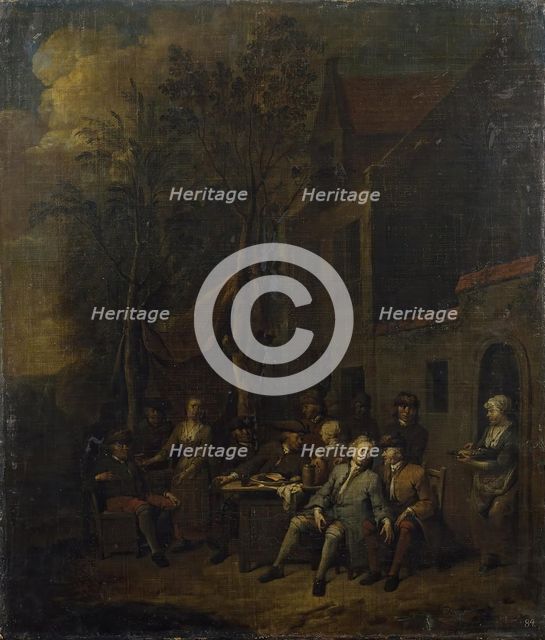 Scene by a Tavern, early 17th century. Creator: Jan Baptist Lambrechts.