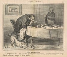 Scène d'Hippophagie, 19th century. Creator: Honore Daumier