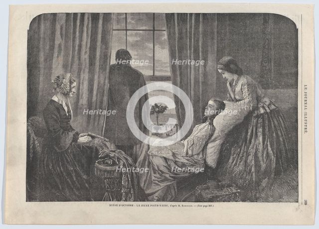 Scène d’Octobre: La jeune poitrinaire (An October Scene: The Young Consumptive, October 2-9, 1864. Creator: Unknown.