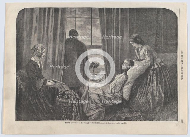 Scène d’Octobre: La jeune poitrinaire (An October Scene: The Young Consumptive, October 2-9, 1864. Creator: Unknown.