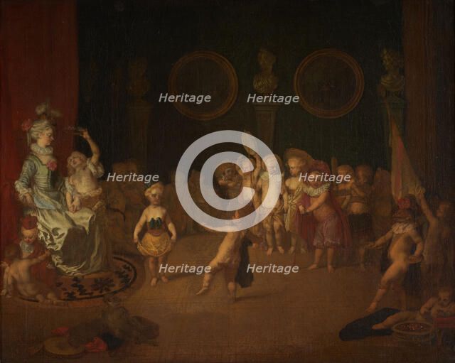 Scène de la comédie italienne jouée par une troupe d'enfants, between 1704 and 1706. Creator: Jean-Antoine Watteau.