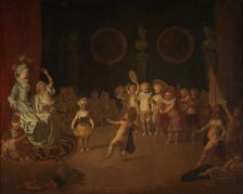 Scène de la comédie italienne jouée par une troupe d'enfants, between 1704 and 1706. Creator: Jean-Antoine Watteau