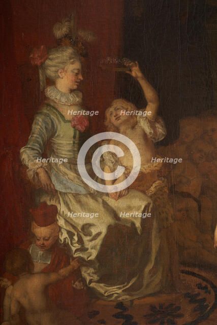 Scène de la comédie italienne jouée par une troupe d'enfants, between 1704 and 1706. Creator: Jean-Antoine Watteau.