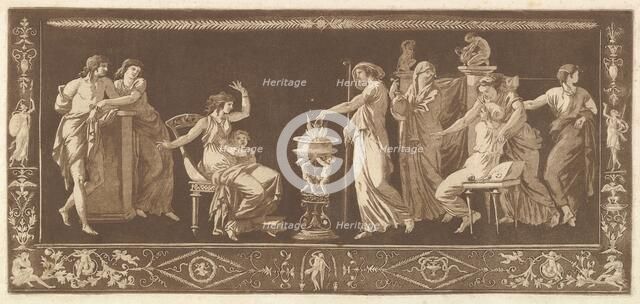 Scène de Sacrifice (Antique Sacrifice), from Recueil de Différentes Compositions Frises et..., 1784. Creator: Jean Jacques Lagrenee.