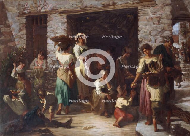 Scène de rue en Italie, 1886. Creator: Auguste Dutuit.