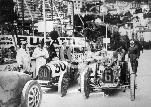 Scene during practice for the Monaco Grand Prix, 1929. Artist: Unknown