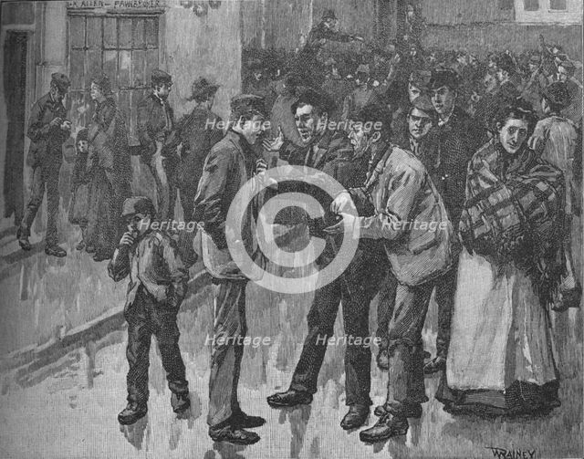 'Scene During The Preston Strike', c1890. Artist: William Rainey.