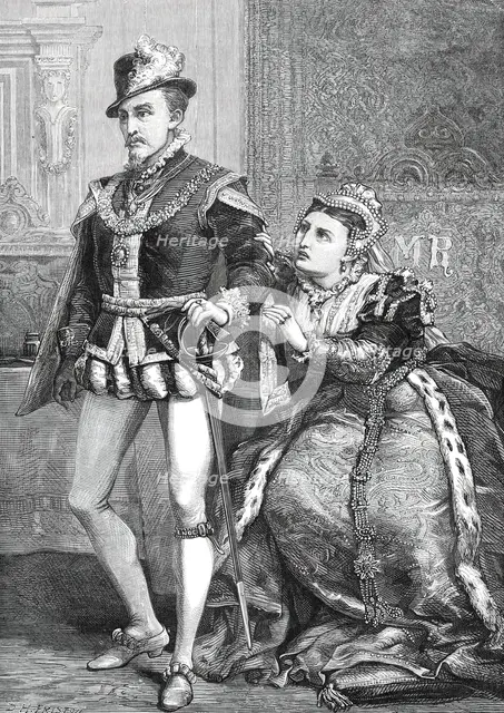 Scene from Tennyson's "Queen Mary" at the Lyceum Theatre, 1876. Creator: Unknown.
