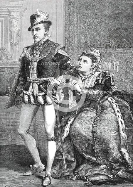 Scene from Tennyson's "Queen Mary" at the Lyceum Theatre, 1876. Creator: Unknown.