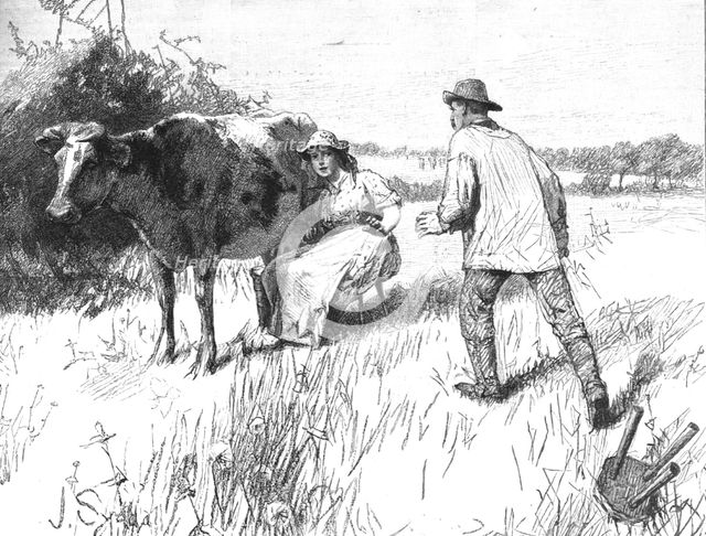 Scene from "Tess of the D'Urbervilles", by Thomas Hardy, 1891. Creator: Hubert von Herkomer.