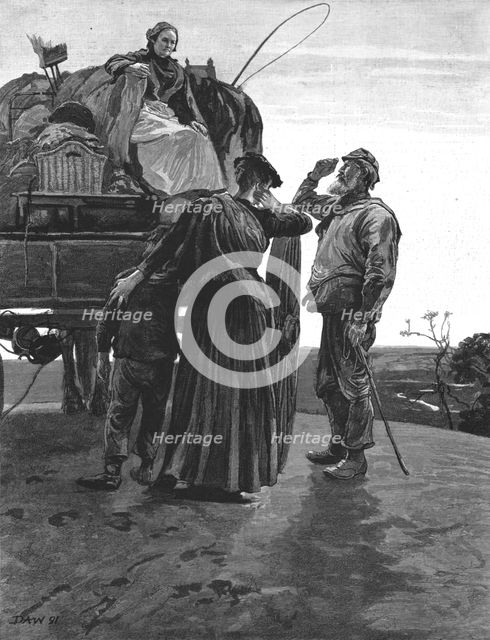 Scene from "Tess of the D'Urbervilles", by Thomas Hardy, 1891. Creator: Daniel Albert Veresmith.