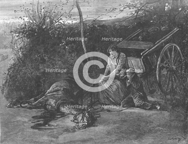 Scene from "Tess of the D'Urbervilles", by Thomas Hardy, 1891. Creator: Hubert von Herkomer.