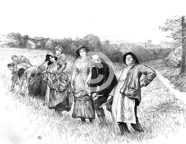 Scene from "Tess of the D'Urbervilles", by Thomas Hardy, 1891. Creator: Hubert von Herkomer.