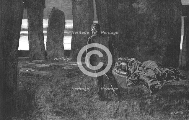 Scene from "Tess of the D'Urbervilles", by Thomas Hardy, 1891. Creator: Hubert von Herkomer.
