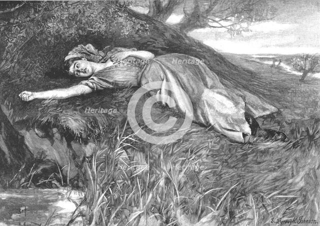 Scene from "Tess of the D'Urbervilles", by Thomas Hardy, 1891. Creator: E Borough Johnson.