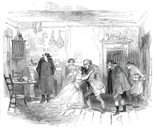 Scene from "The Cricket on the Hearth", at the Lyceum Theatre, 1845. Creator: Unknown
