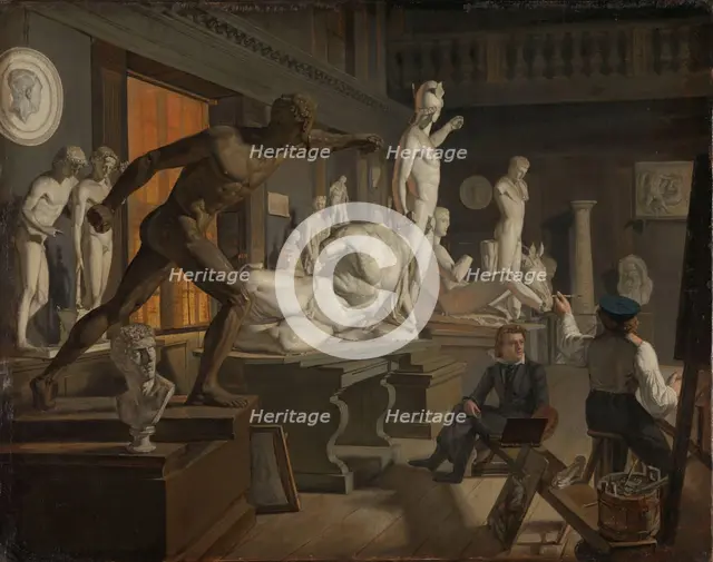Scene from the Academy in Copenhagen, 1827 or 1828. Creator: Knud Baade.
