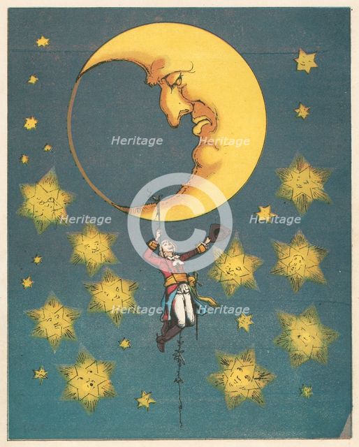 Scene from The Adventures of Baron Munchausen by Rudolph Erich Raspe, c1850. Artist: Anon