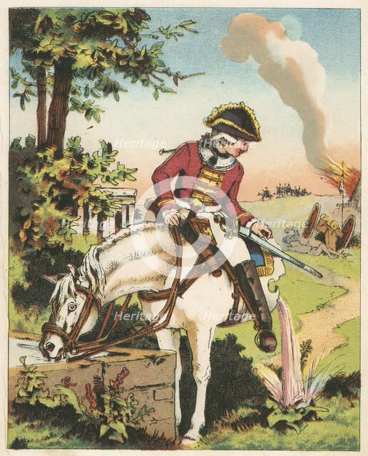 Scene from The Adventures of Baron Munchausen by Rudolph Erich Raspe, c1850. Artist: Anon