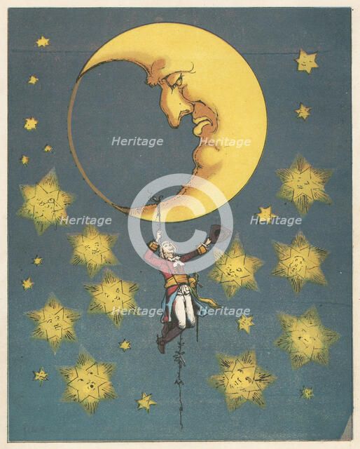 Scene from The Adventures of Baron Munchausen by Rudolph Erich Raspe, c1850. Artist: Anon