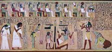 Scene from the Book of the Dead of Any, Egyptian, c1275 BC, (c1900-1920)