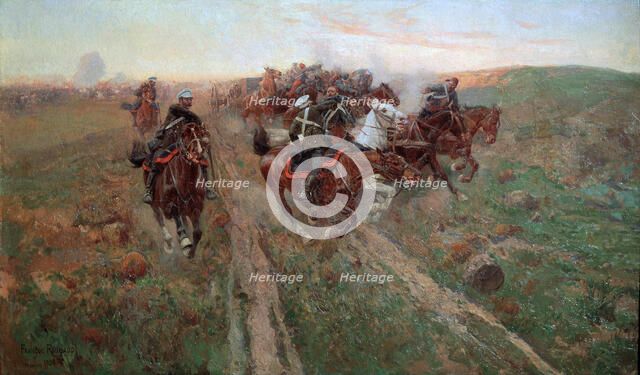 'Scene from the Battle of Kuryuk-Dara in July 1854', 1900.  Artist: Franz Roubaud