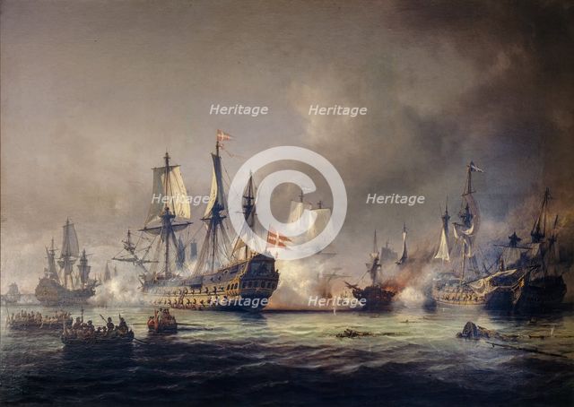 Scene from the Battle of Køge Bay, 1677, (1855).  Creator: Anton Melbye.