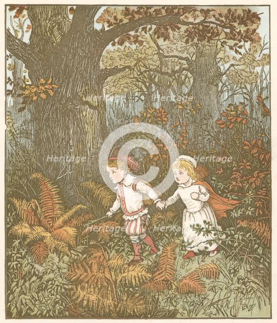 Scene from The Babes (Children) in the Wood, 1878. Artist: Randolph Caldecott