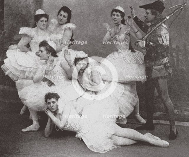 Scene from the Ballet Swan Lake, Mariinsky Theatre. 1895 Artist: Anonymous  