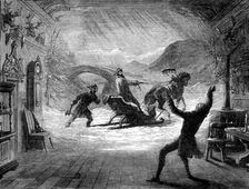 Scene from "The Bells", at the Lyceum Theatre, 1871. Creator: Unknown