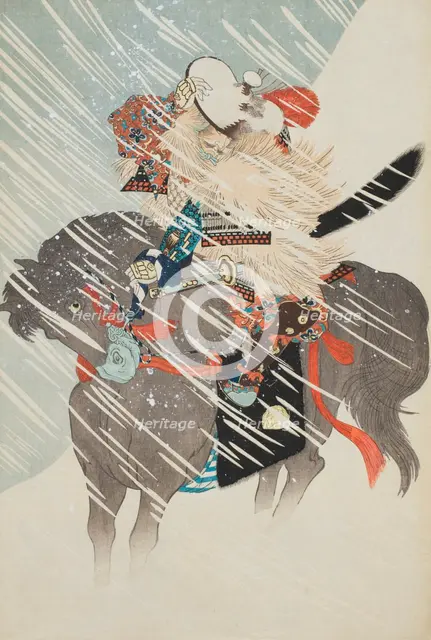 Scene from the Genpei Wars (image 3 of 3), 19th century. Creator: Chikanobu Yoshu.