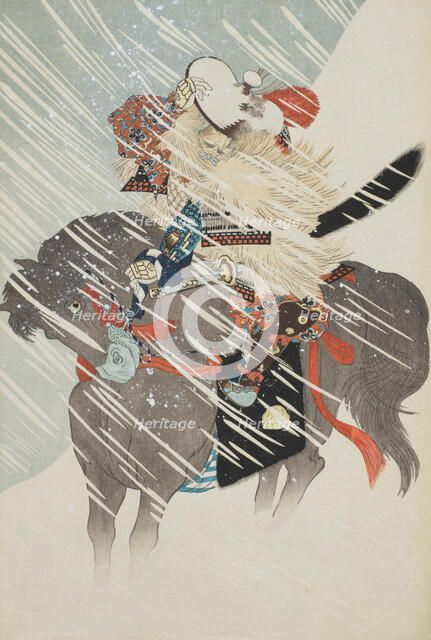 Scene from the Genpei Wars (image 3 of 3), 19th century. Creator: Chikanobu Yoshu.