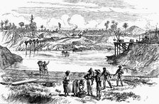 Scene from the de Lesseps attempt to dig the Panama Canal, 1888