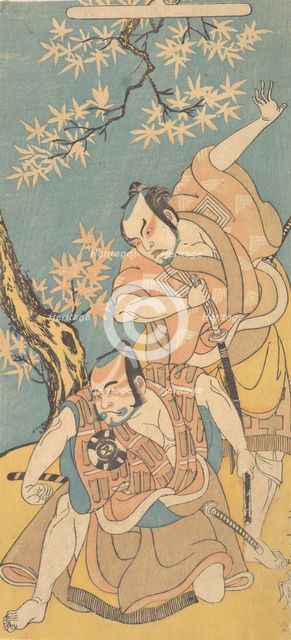 Scene From The Drama "Otokoyama Yunzei Kurabe", 12th month, 1768. Creator: Shunsho.