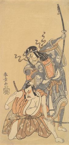 Scene from the Drama "Soga Moyo Aigo no Wakamatsu", dated 1769. Creator: Shunsho