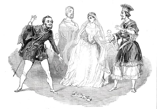 Scene from "The Favorite", at Drury-Lane Theatre, 1844. Creator: Unknown.