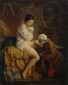 Scene from the Fable Le bât (The Pack Saddle) by Jean de La Fontaine, Early 1730s