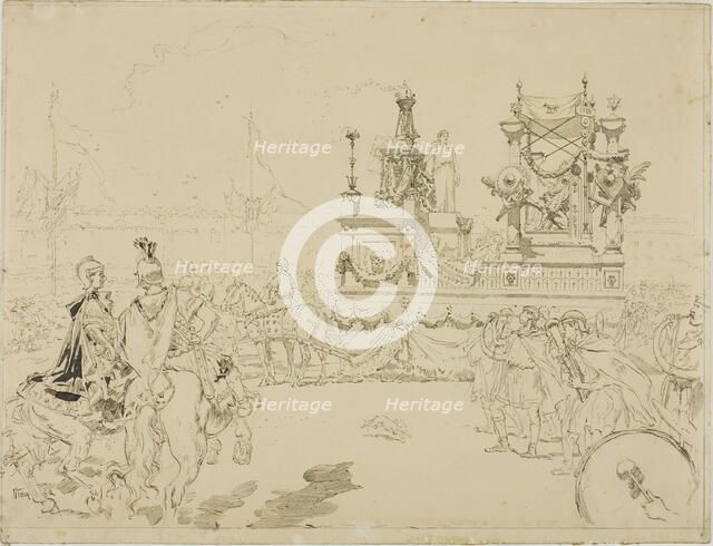 Scene from the Fêtes de Rennes, c. 1880. Creator: Daniel Urrabieta Vierge.