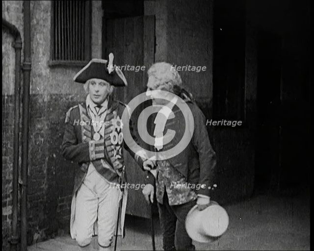 Scene from the Feature Film 'Nelson': The Actor Cedric Hardwicke Portraying Nelson Talks..., 1920s. Creator: British Pathe Ltd.