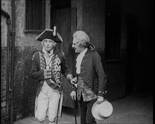 Scene from the Feature Film Nelson': The Actor Cedric Hardwicke Portraying Nelson Talks..., 1920s. Creator: British Pathe Ltd