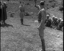 Scene from the Feature Film The White Sheik Two Actors Portraying Soldiers Facing Each..., 1920s. Creator: British Pathe Ltd