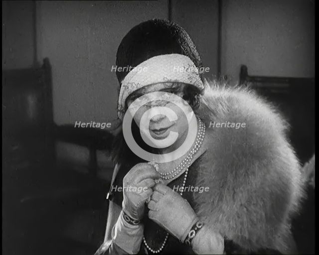 Scene from the Film 'The Compulsory Husband': Female Actor, 1920s. Creator: British Pathe Ltd.