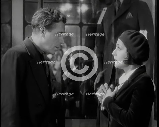 Scene from the Film 'The Informer':  Lya De Putti and Lars Hansen Talking, 1920s. Creator: British Pathe Ltd.