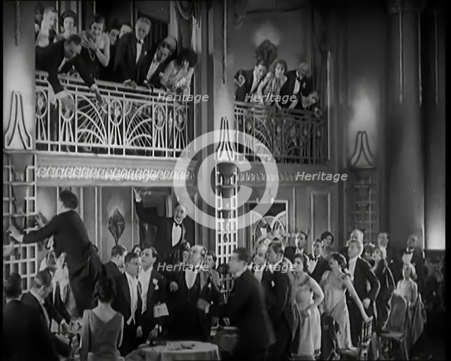 Scene from the Film 'A Little Bit of Fluff': Farcical Arguments Breaking Out Between..., 1920s. Creator: British Pathe Ltd.