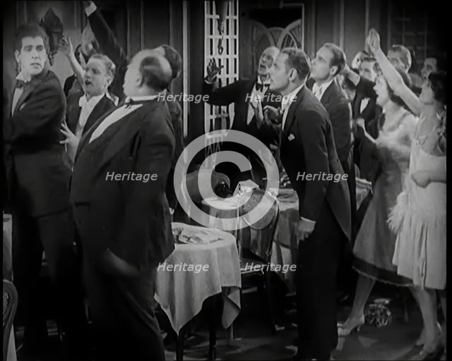 Scene from the Film 'A Little Bit of Fluff': Farcical Arguments Breaking Out Between..., 1920s. Creator: British Pathe Ltd.