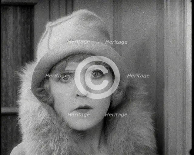 Scene from the Film 'Champagne': Close up of the Actor Betty Balfour, 1920s. Creator: British Pathe Ltd.