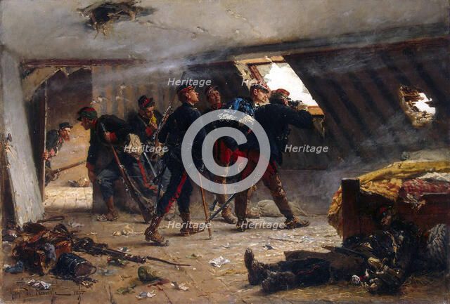 Scene from the Franco-Prussian War, 1875.  Creator: Neuville, Alphonse Marie, de (1835-1885).