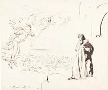 Scene from the Inferno (canto IX). Creator: William Etty